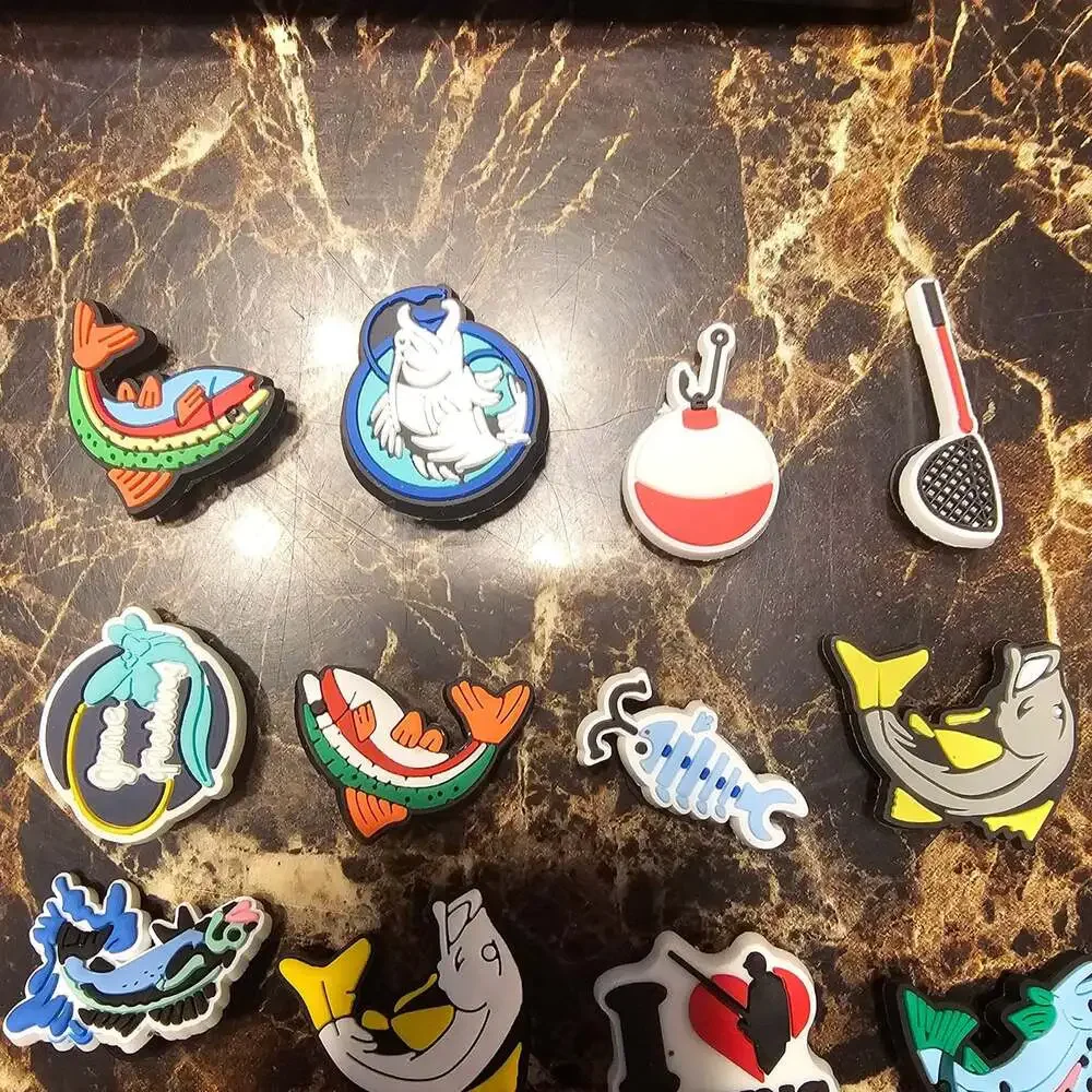 17-Piece Fishing Theme Shoe Charm Lot for Crocs & Clogs